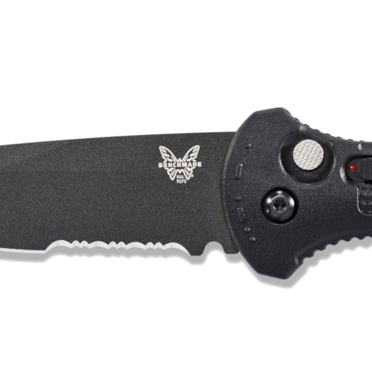Benchmade 9070BK Black Claymore - Serrated - Push Button Automatic - Image 5
